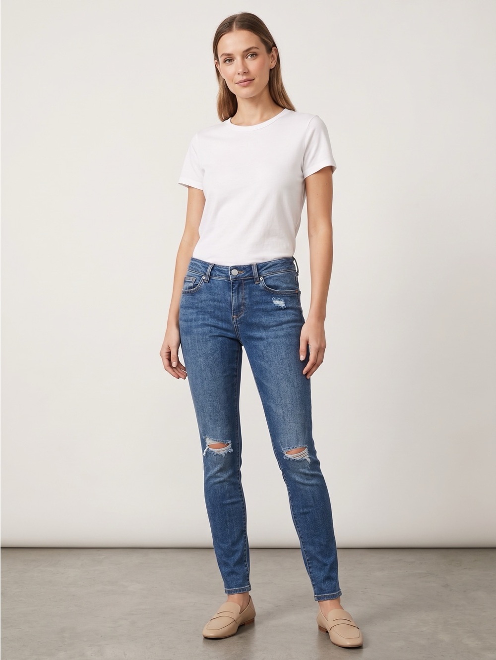 DL1961 Margaux Ripped Skinny Jeans  Size 0/25